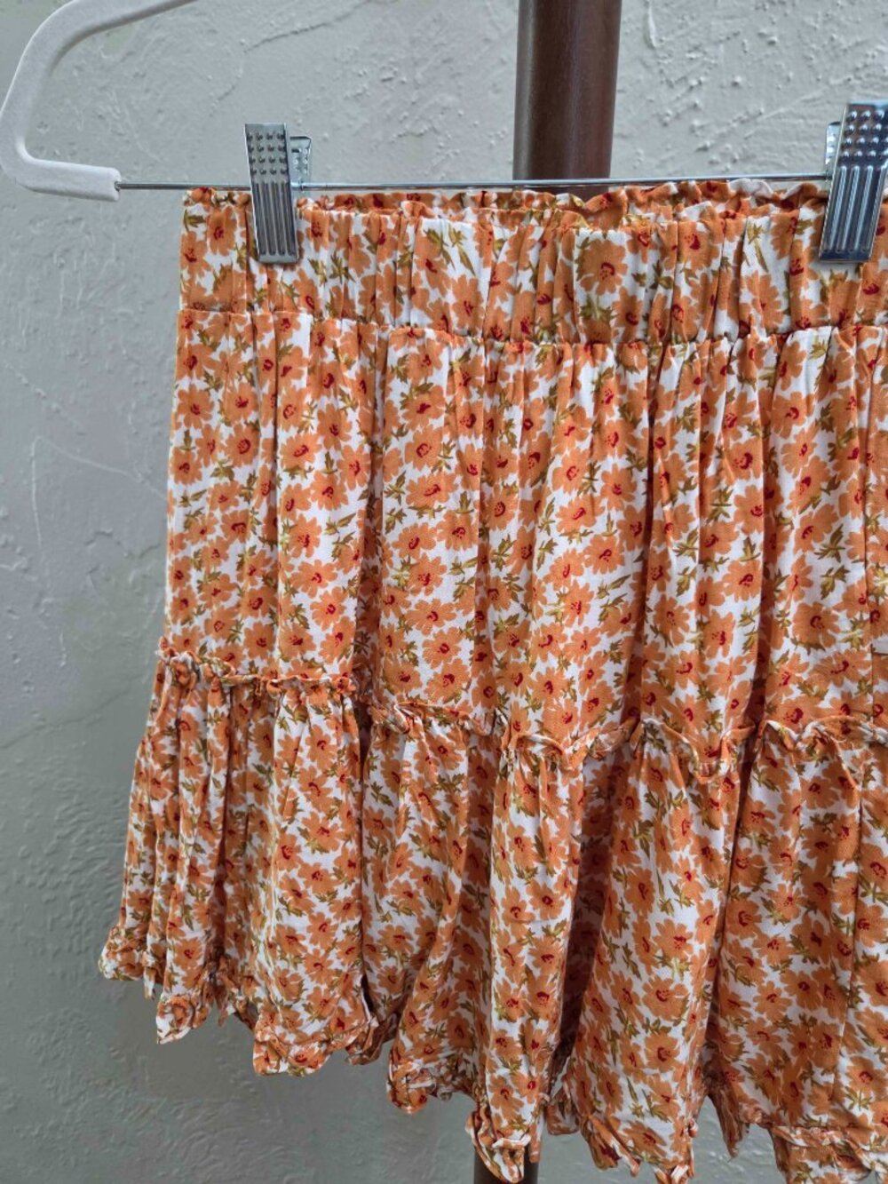 ST70. Women's Floral Off-The-Shoulder Crop‎ Top and Mini Skirt Set - Picture 5 of 5
